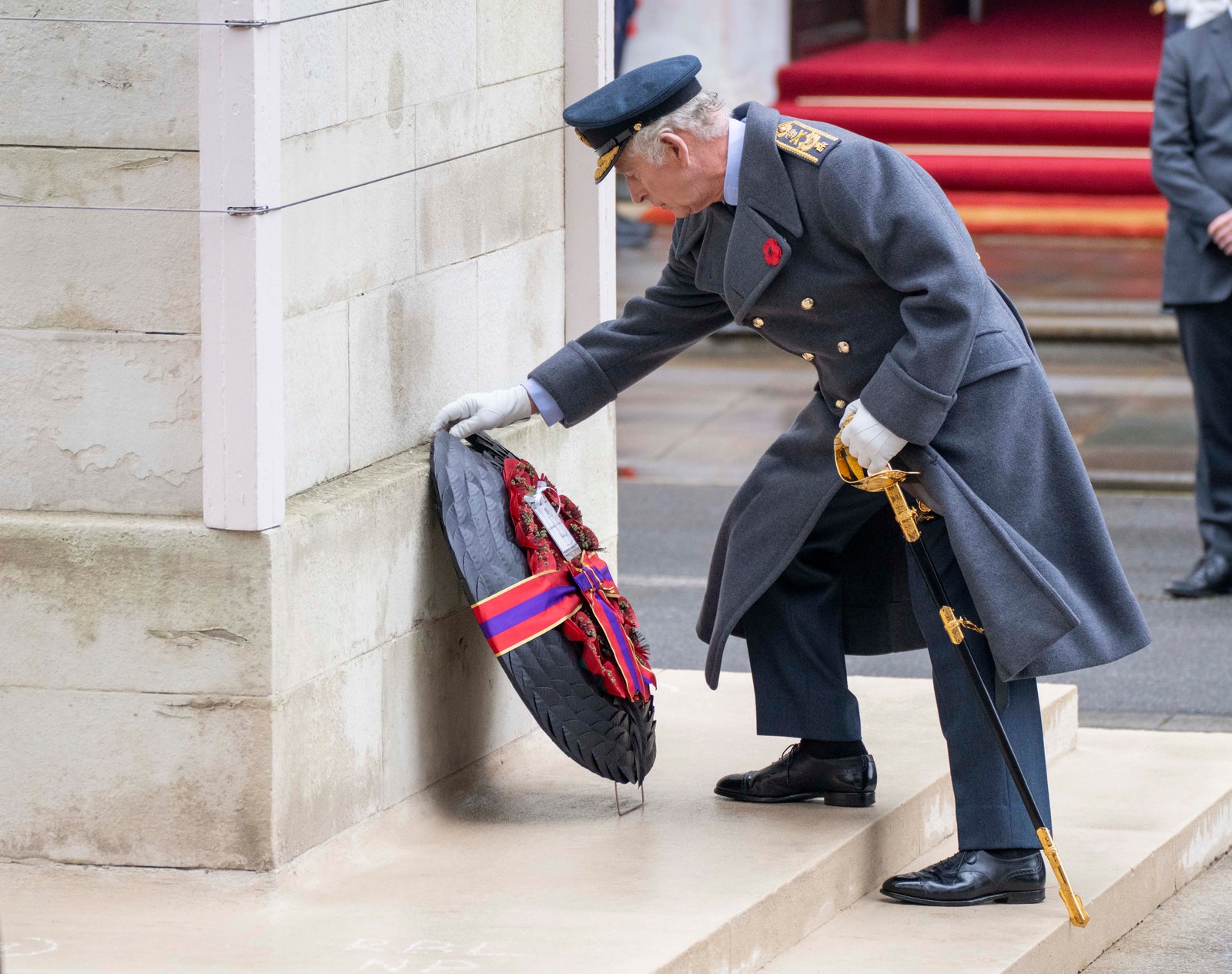Le roi Charles III lors du service national du Souvenir au Cénotaphe le 12 2023 novembre à Londres, en Angleterre.