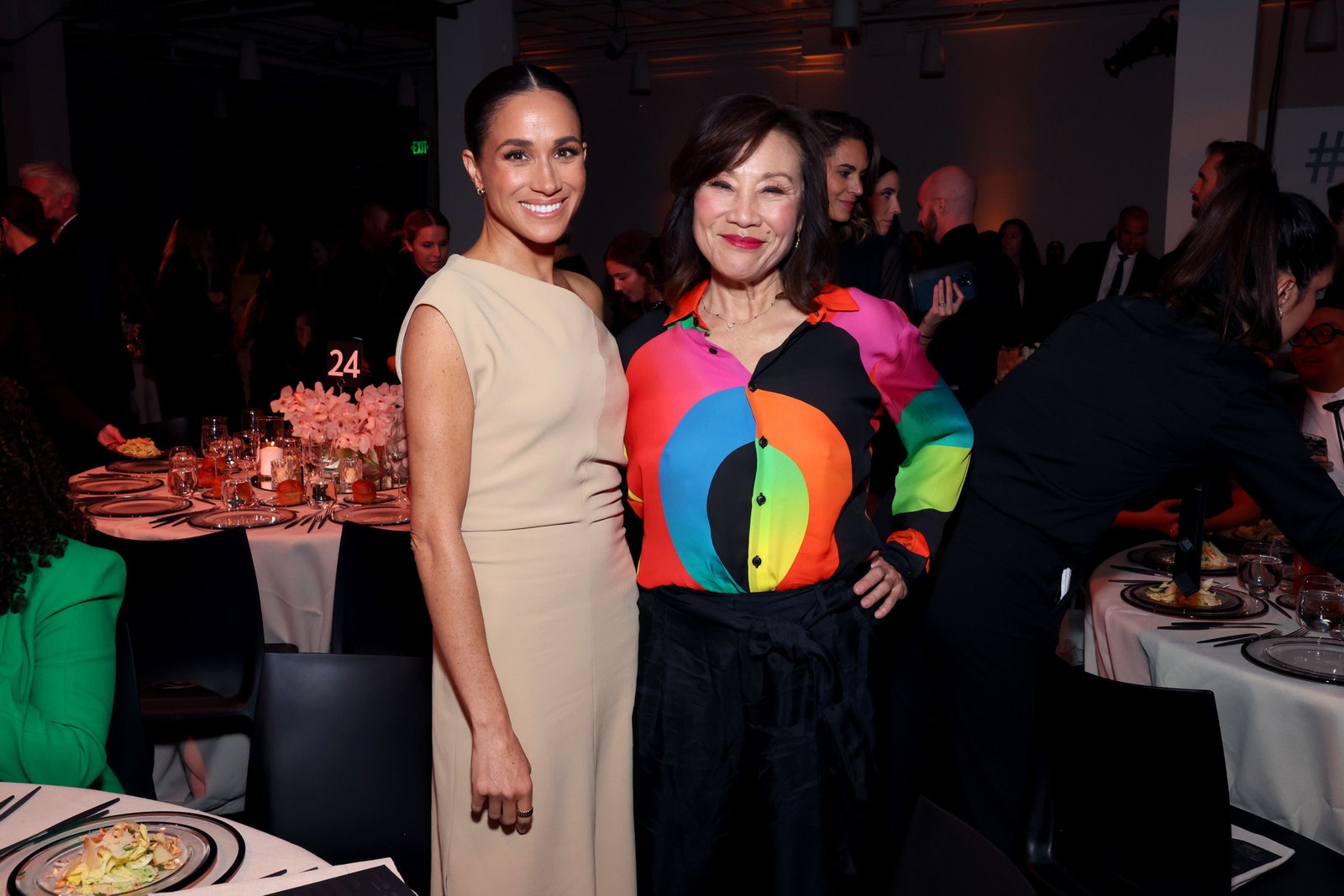 Meghan Markle fait allusion à la suite des événements pour la société de production Archewell Meghan, duchesse de Sussex, et Janet Yang, présidente de l'AMPAS, assistent à Variety Power of Women Los Angeles présenté par Lifetime...