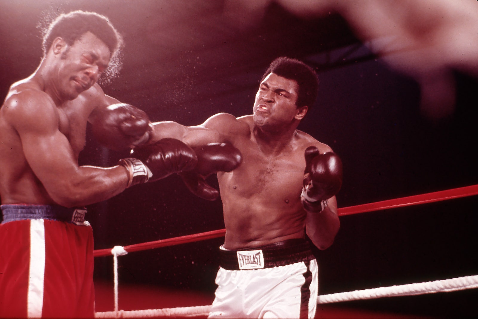 L'image peut contenir George Foreman Muhammad Ali Vêtements Gant Personne adulte Boxing and Sport