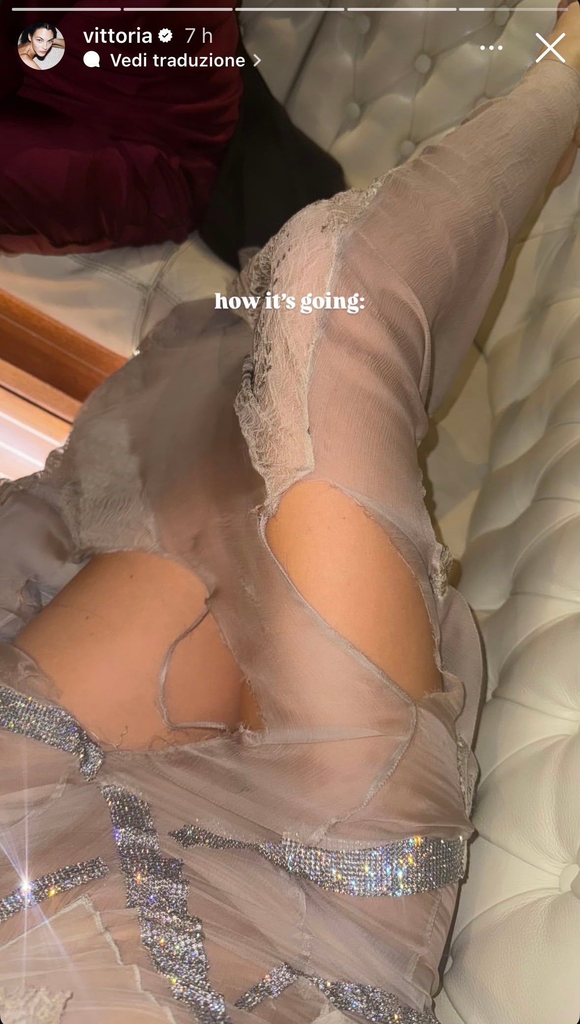 Dalle Instagram Stories Di Vittoria Ceretti.