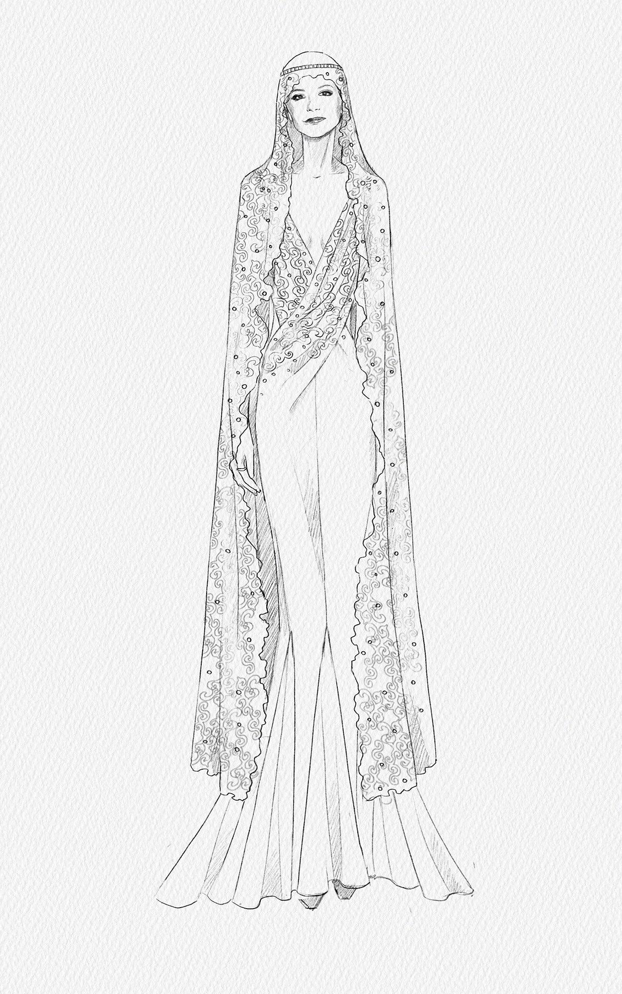 L'image peut contenir l'art de dessin adulte Personne de mariage Face et mode