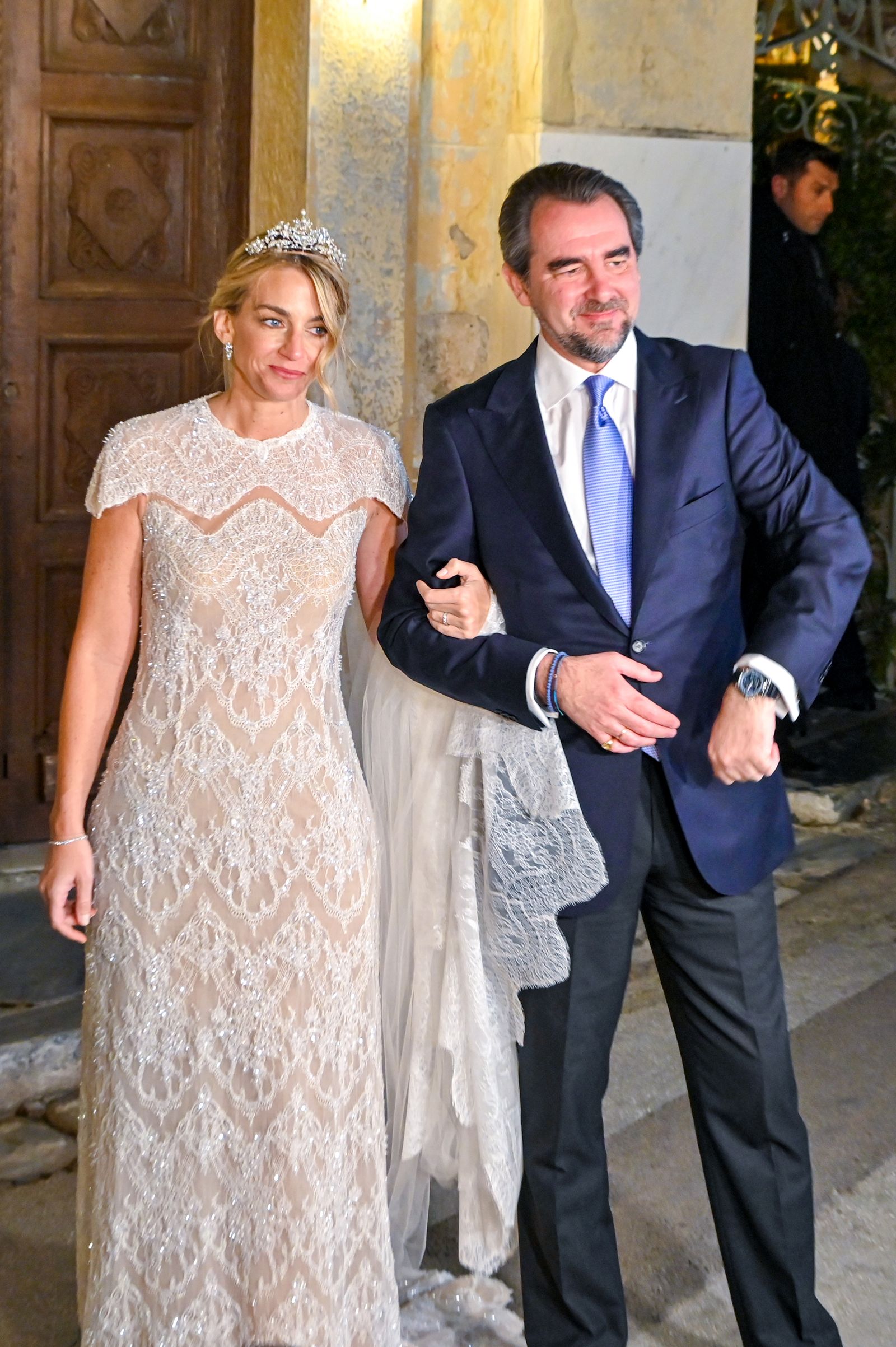 Le prince Nikolaos de Grèce et son épouse Chrysi Vardinogianni