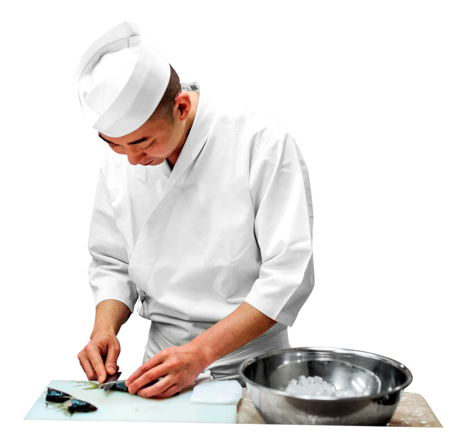 L'image peut contenir un chef, une personne, des aliments pour adultes et une présentation des aliments.