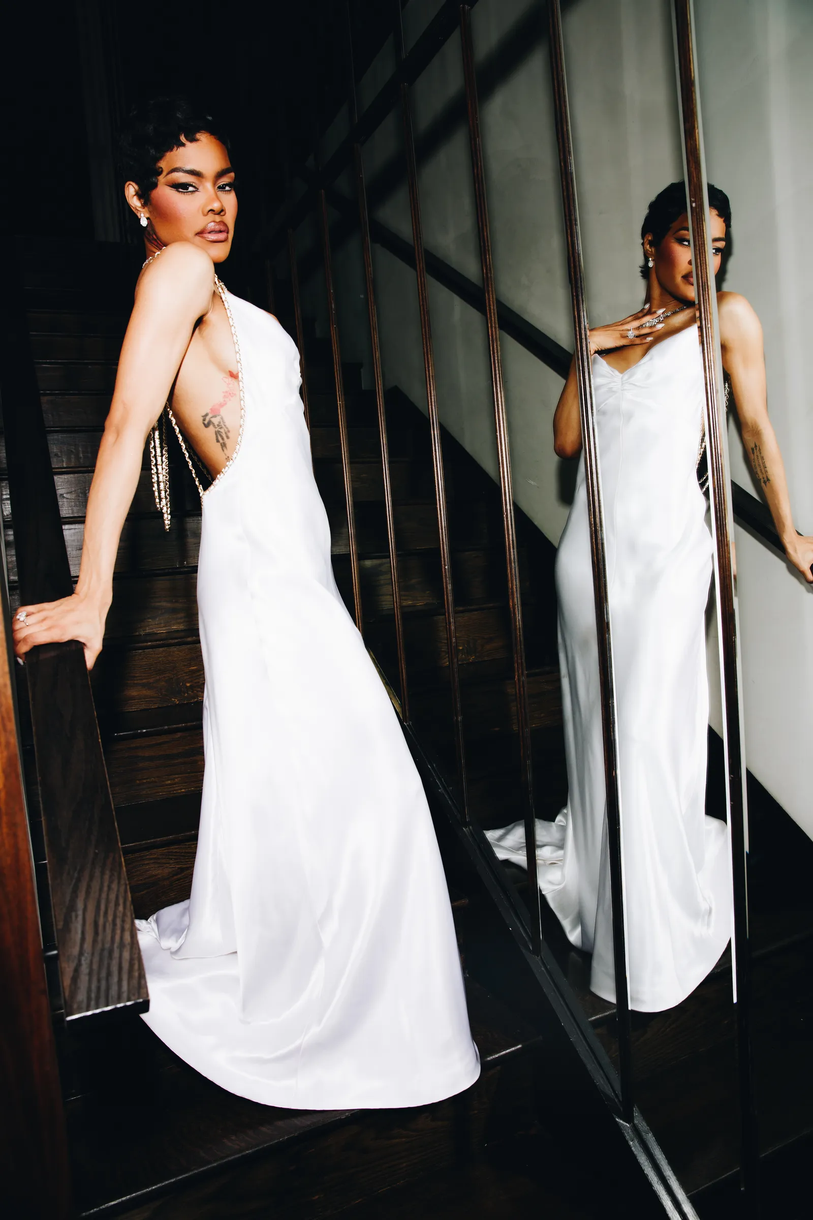 L'image peut contenir Teyana Taylor Teyana Taylor Vêtements Robe Robe de soirée Tenue de soirée Robe de mode et mariage