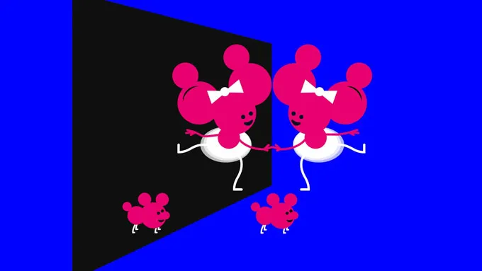 Un dessin représentant une molécule et son image miroir est présenté.
