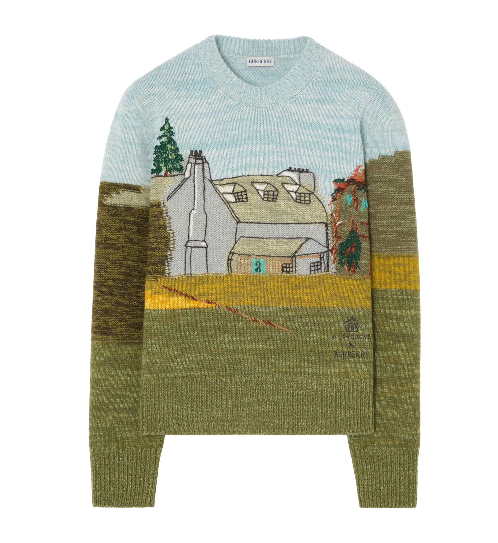 La prochaine impression de Burberry ? Une aquarelle du roi Charles III L'image peut contenir des vêtements, un pull et un sweat-shirt.