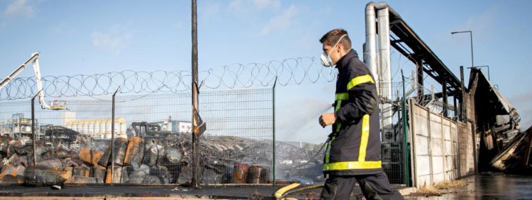 Usine Lubrizol Rouen pompiers analyses