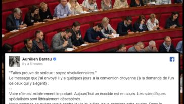 "Nous n’avons pas peur d’un effondrement : nous sommes dans l'effondrement"| Le message d'Aurélien Barrau à la Convention Citoyenne pour le climat