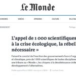 1000 scientifiques exigent que l'Etat dise "la vérité concernant la gravité et l’urgence de la situation" climatique