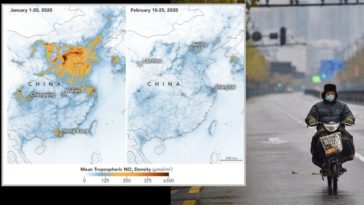Coronavirus. Ces cartes de la NASA montrent la chute spectaculaire de la pollution en Chine