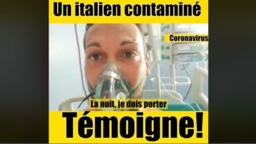 Un italien témoigne depuis les soins intensifs et implore la population de rester chez elle