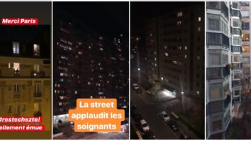 Coronavirus. Les français applaudissent le personnel soignant depuis leur balcon