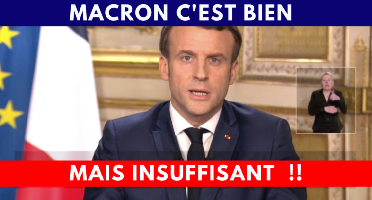 Coronavirus. Macron c'est bien mais insuffisant pour sauver la vie des français