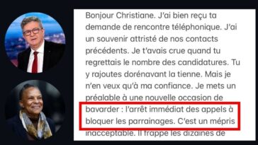 Jean-Luc Mélenchon SMS Christiane Taubira parrainages élections présidentielles Union Populaire Primaire Populaire