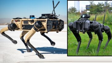 chien robot pour surveiller la frontière anti migrant USA Mexique Ghost Robotics