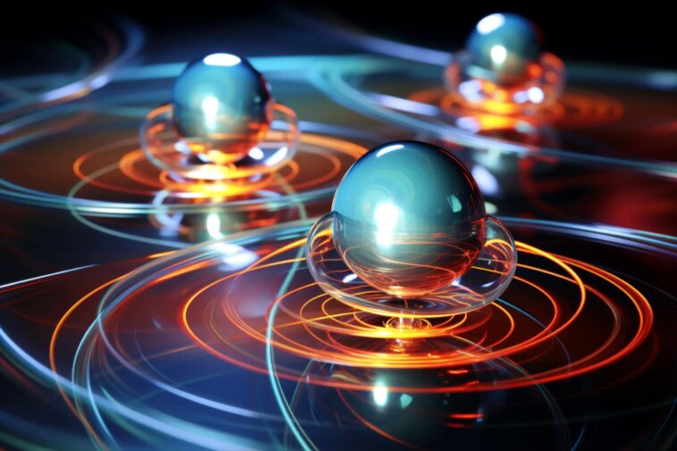 Electrons Atomic Physics Art Concept