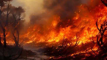 Intense Wildfire Illustration