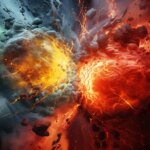 Cooking Up Life : Comment une réaction chimique utilisée par les chefs a contribué à créer la vie sur Terre Abstract Vivid Chemical Reactions Concept