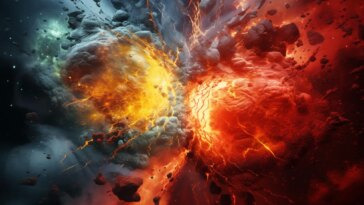 Abstract Vivid Chemical Reactions Concept