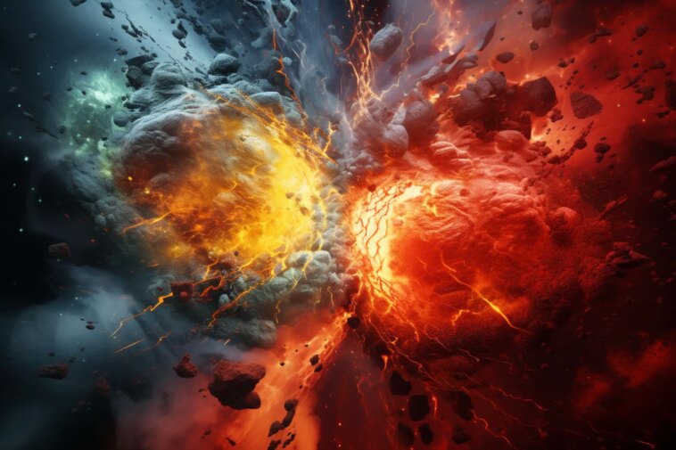 Cooking Up Life : Comment une réaction chimique utilisée par les chefs a contribué à créer la vie sur Terre Abstract Vivid Chemical Reactions Concept