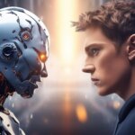 Ai vs College Student Art Concept