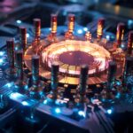 Quantum Computer Technology Concept Art Illustration