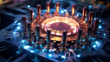 Quantum Computer Technology Concept Art Illustration