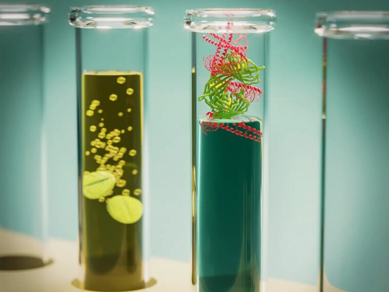 Tablets of Solid State Biologics Dissolving