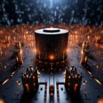 Abstract Quantum Computing Noise Art Concept