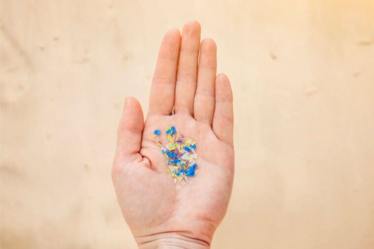 Microplastics Hand