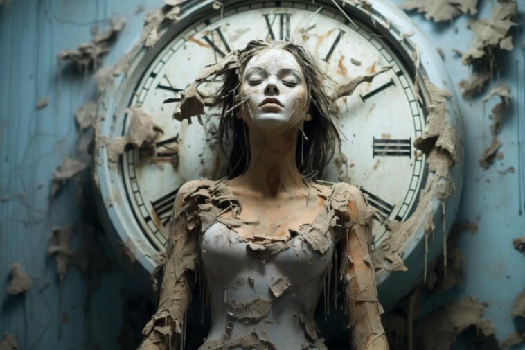 Rhythms on the Rocks : comment la vie moderne perturbe nos horloges internes Circadian Rhythm Disrupted Body Clock Art Concept