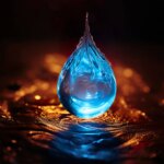 Glowing Water Drop