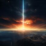 Beam of Light From Space Concept