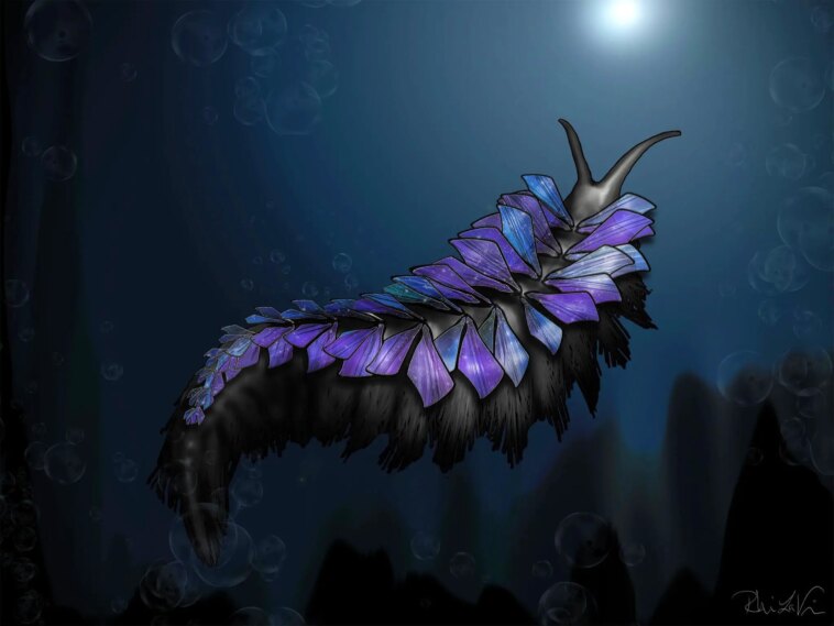 Un monstre «dune» vieux de 500 millions d'années dévoilé - Un ancien ver de mer inconnu de la science Shaihuludia shurikeni Reconstruction