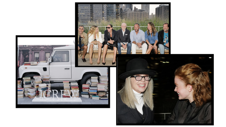 Malgré des températures étouffantes, Diane Keaton a célébré le 40e anniversaire de J.Crew dans son look boutonné emblématique