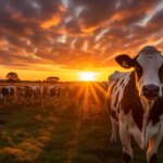 Sunset Dairy Farm Concept