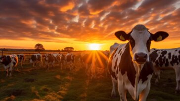 Sunset Dairy Farm Concept