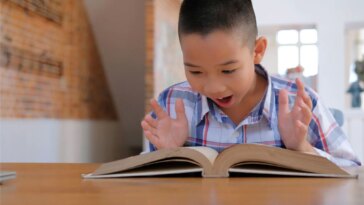 Surprised Child Reading
