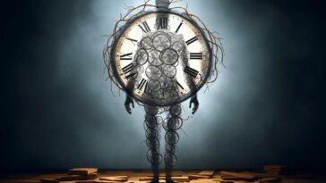 Circadian Rhythm Disrupted Body Clock Art Illustration