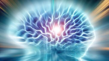 Brain Signals Boost Mood Serotonin Concept