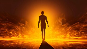 Glowing Human Walking