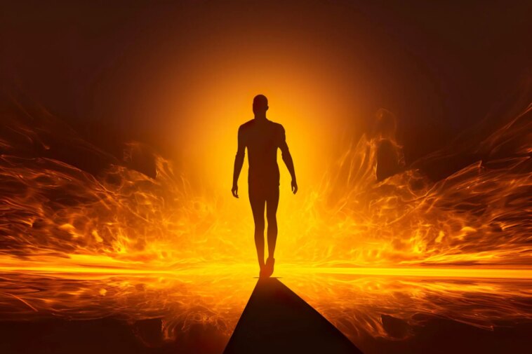 Glowing Human Walking