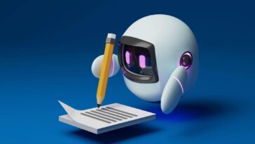 Cute Robot Writing Paper
