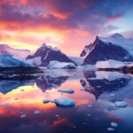 Colorful Sunset Antarctica