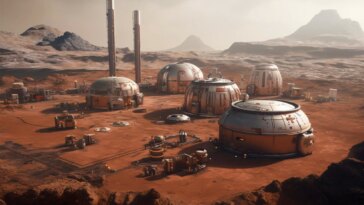 Mars Base Gas Tanks Concept Art