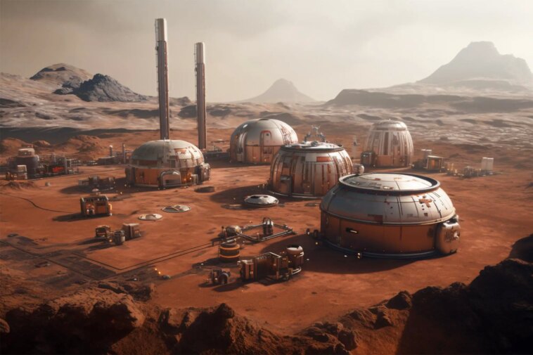 Mars Base Gas Tanks Concept Art