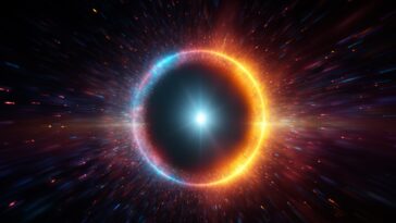 Abstract Particle Physics Concept Art Illustration