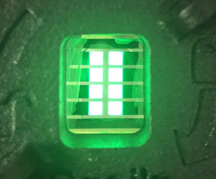Eight Green Perovskite LED Substrates