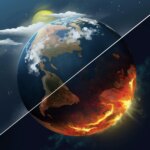 Global Warming Earth Before and After