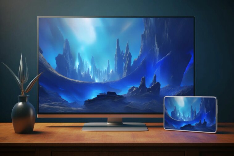 Les progrès de l'OLED bleu sont prêts à transformer les écrans des smartphones et des grands écrans Display Technology Art Concept